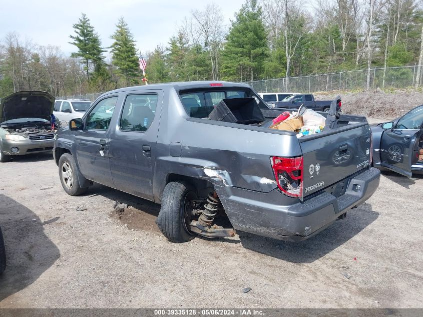 2011 Honda Ridgeline Rt VIN: 5FPYK1F22BB009872 Lot: 39335128