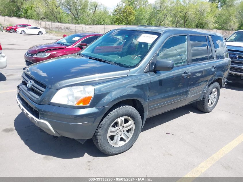 2005 Honda Pilot Ex-L VIN: 5FNYF18525B042203 Lot: 39335290