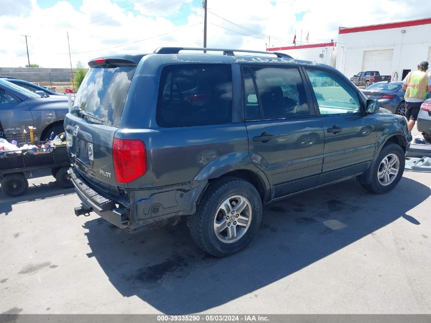 2005 Honda Pilot Ex-L VIN: 5FNYF18525B042203 Lot: 39335290