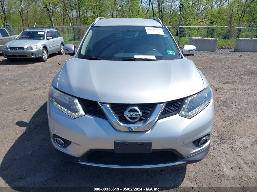 2016 Nissan Rogue Sv VIN: KNMAT2MV0GP605487 Lot: 39335619