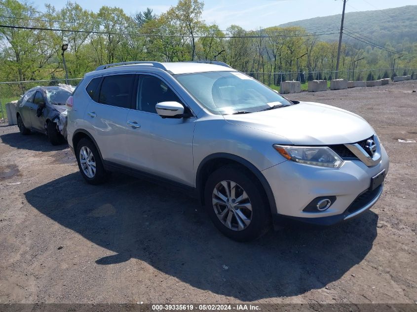 2016 Nissan Rogue Sv VIN: KNMAT2MV0GP605487 Lot: 39335619