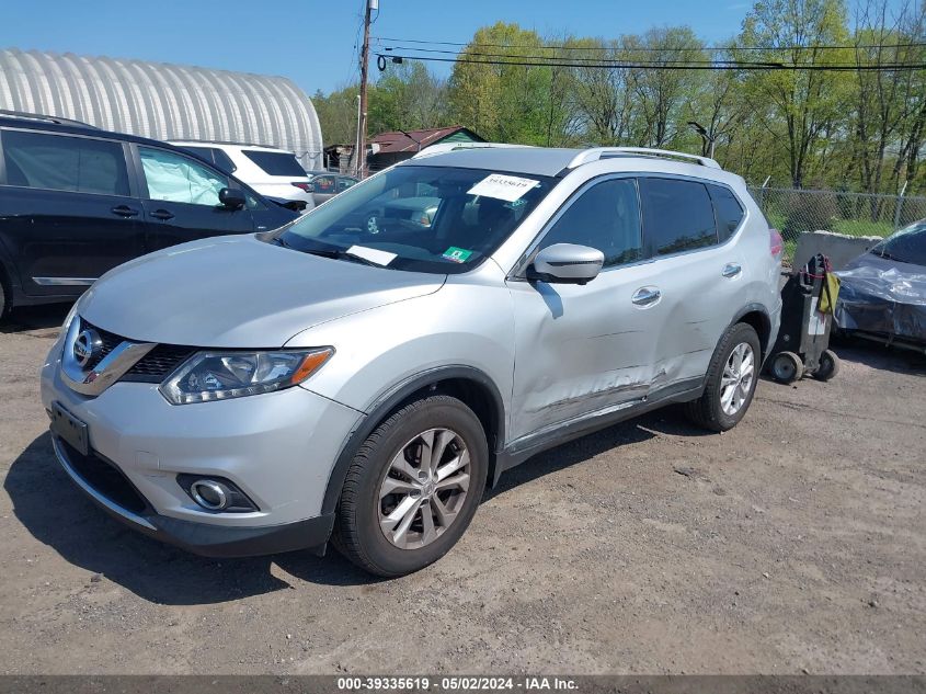 2016 Nissan Rogue Sv VIN: KNMAT2MV0GP605487 Lot: 39335619