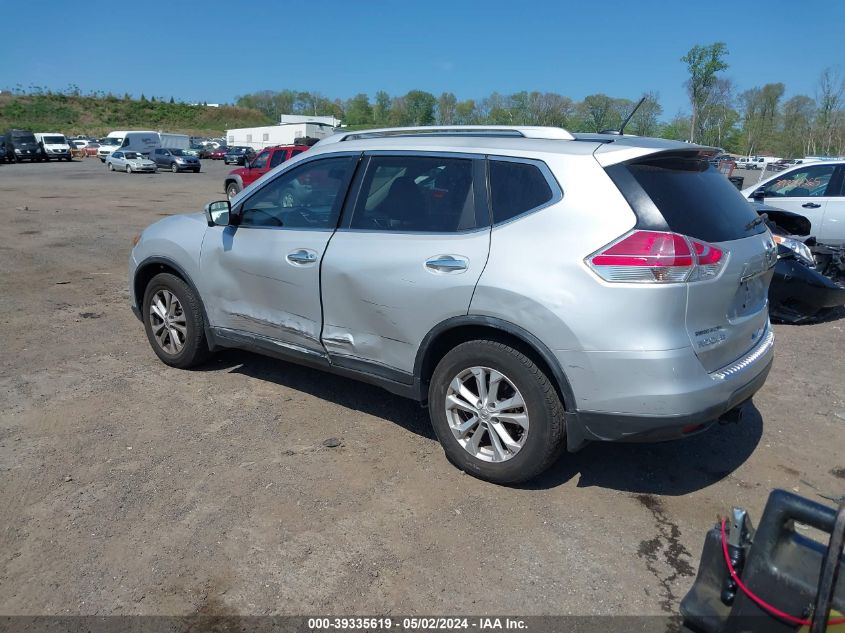 2016 Nissan Rogue Sv VIN: KNMAT2MV0GP605487 Lot: 39335619