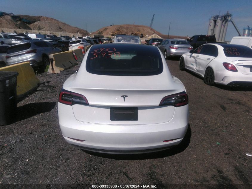 2022 Tesla Model 3 Rear-Wheel Drive VIN: 5YJ3E1EA5NF318291 Lot: 39335938