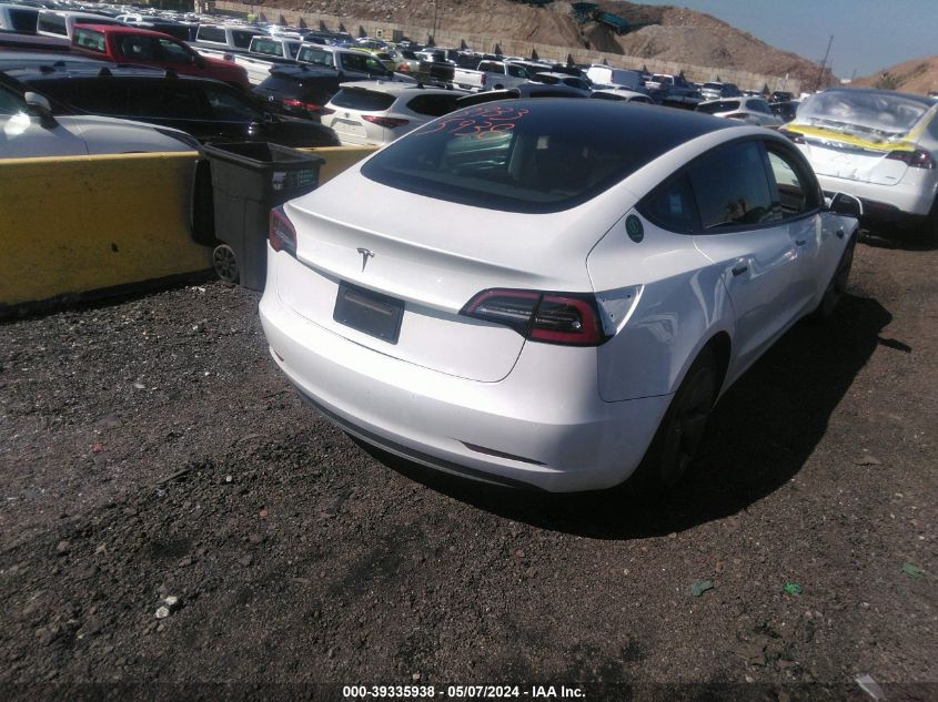 2022 Tesla Model 3 Rear-Wheel Drive VIN: 5YJ3E1EA5NF318291 Lot: 39335938