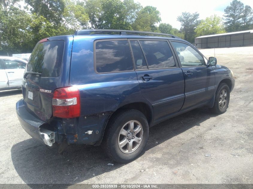 2005 Toyota Highlander V6 VIN: JTEEP21A350112282 Lot: 39335939