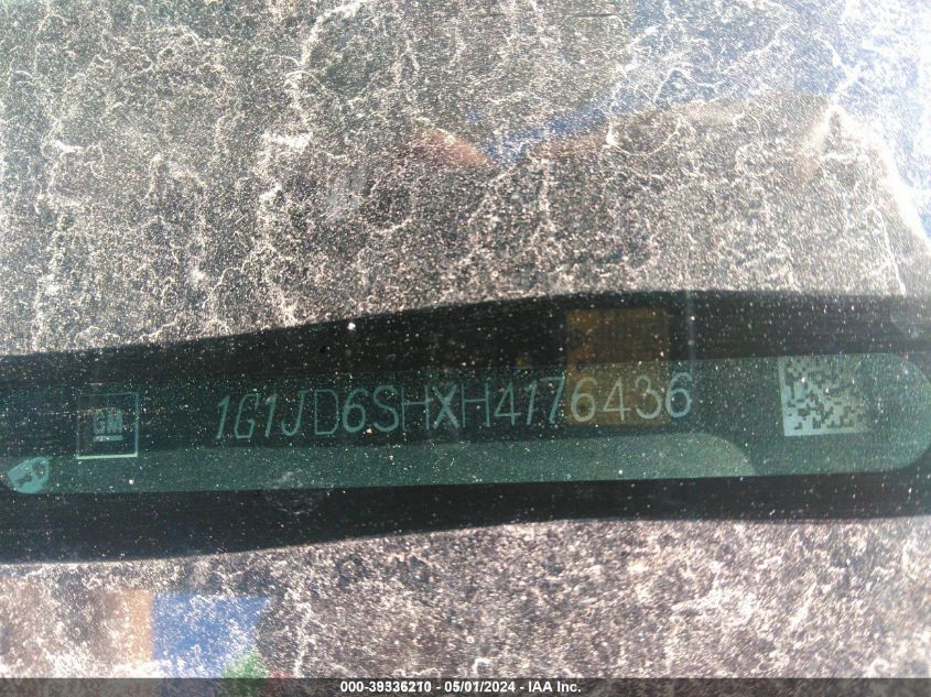 2017 Chevrolet Sonic Lt Auto VIN: 1G1JD6SHXH4176436 Lot: 39336210