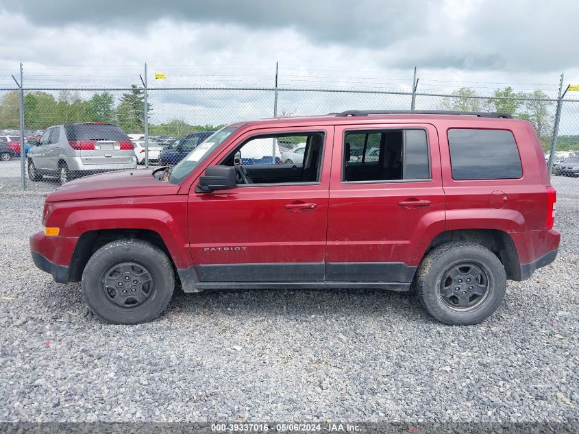 2014 Jeep Patriot Sport VIN: 1C4NJRBB3ED595707 Lot: 39337016