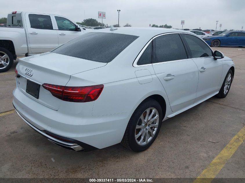 2020 Audi A4 Premium 40 Tfsi Front-Wheel Drive S Tronic VIN: WAUGMAF42LA051465 Lot: 39337411