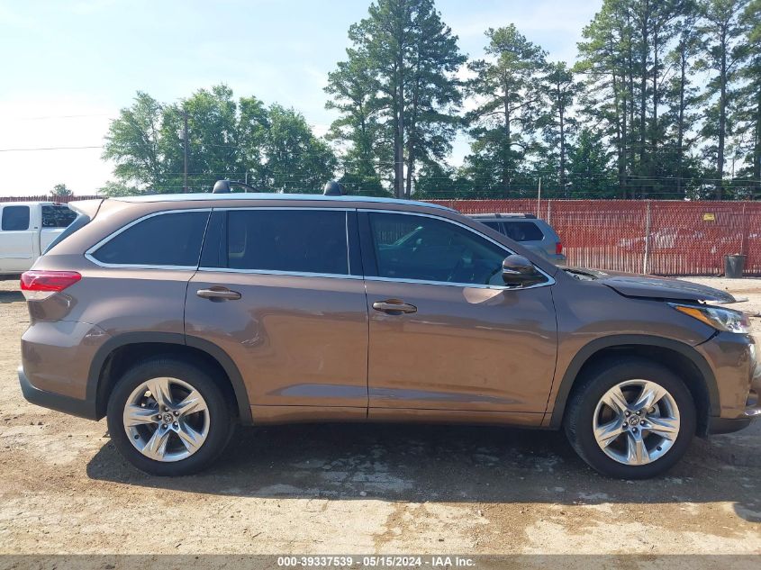 2018 Toyota Highlander Limited VIN: 5TDYZRFH6JS288826 Lot: 39337539