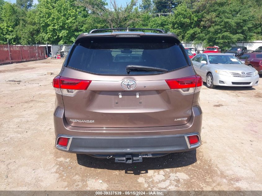 2018 Toyota Highlander Limited VIN: 5TDYZRFH6JS288826 Lot: 39337539