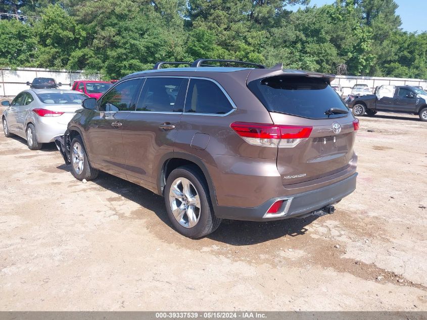 2018 Toyota Highlander Limited VIN: 5TDYZRFH6JS288826 Lot: 39337539