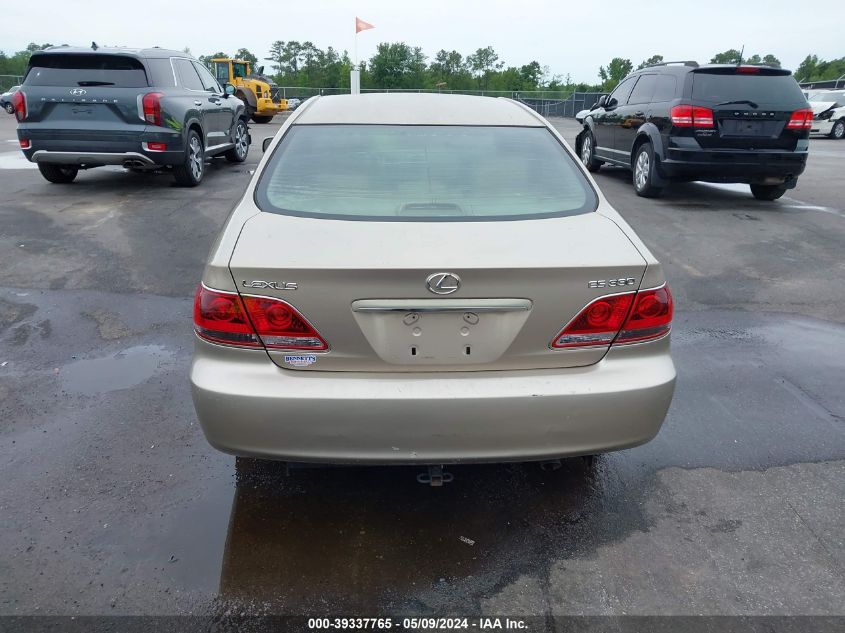 2005 Lexus Es 330 VIN: JTHBA30G355089351 Lot: 39337765