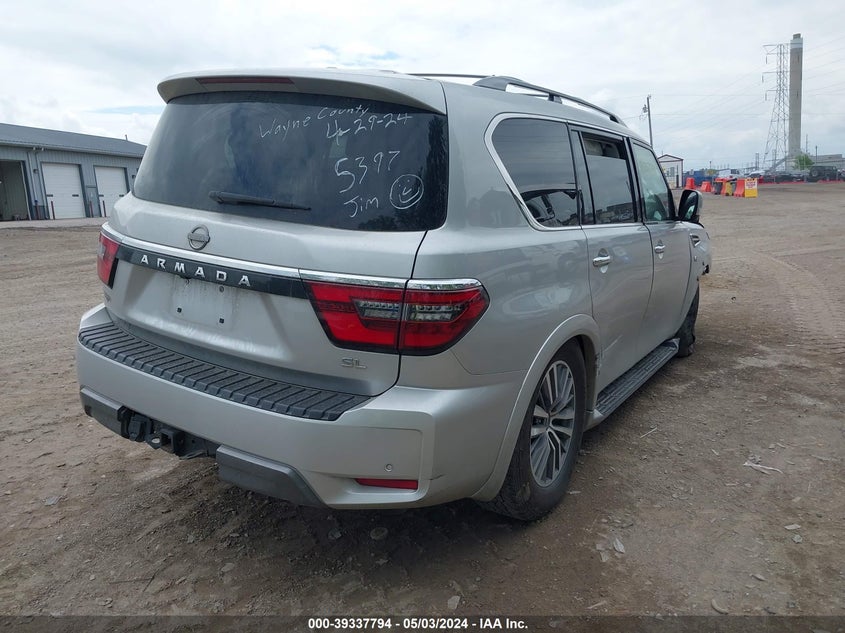 2022 Nissan Armada Sl 4Wd VIN: JN8AY2BD6N9675397 Lot: 39337794