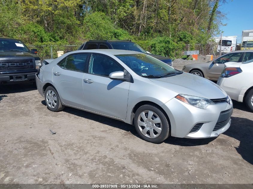 2014 Toyota Corolla Le VIN: 2T1BURHE6EC187209 Lot: 39337909