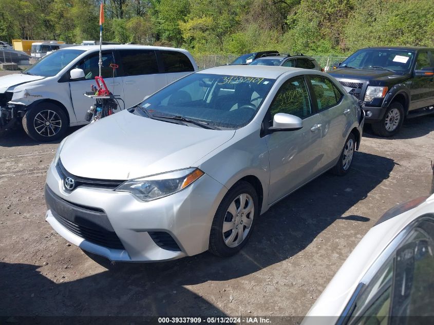 2014 Toyota Corolla Le VIN: 2T1BURHE6EC187209 Lot: 39337909