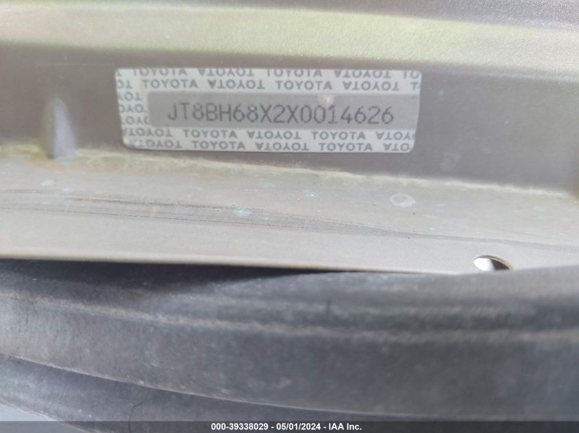 1999 Lexus Gs 400 VIN: JT8BH68X2X0014626 Lot: 39338029