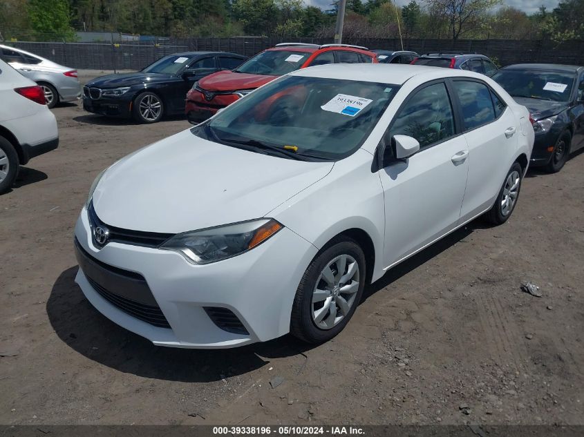 2015 Toyota Corolla Le VIN: 2T1BURHE7FC326359 Lot: 39338196