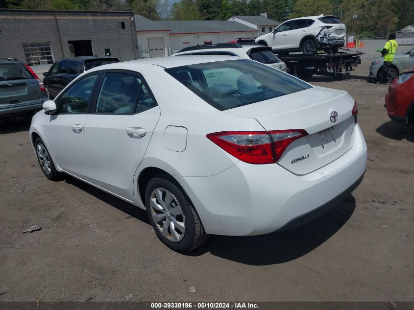 2015 Toyota Corolla Le VIN: 2T1BURHE7FC326359 Lot: 39338196