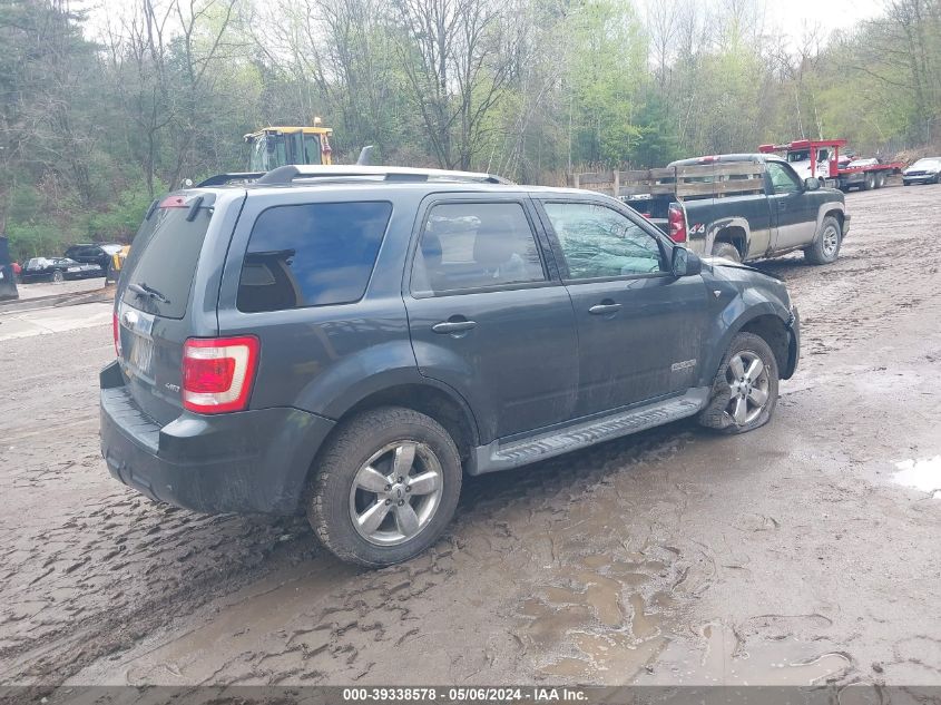 2008 Ford Escape Limited VIN: 1FMCU94158KE77365 Lot: 39338578