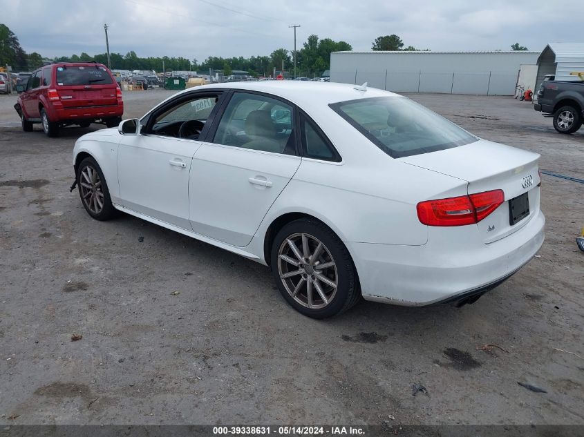 2014 Audi A4 2.0T Premium VIN: WAUEFAFL0EN023376 Lot: 39338631