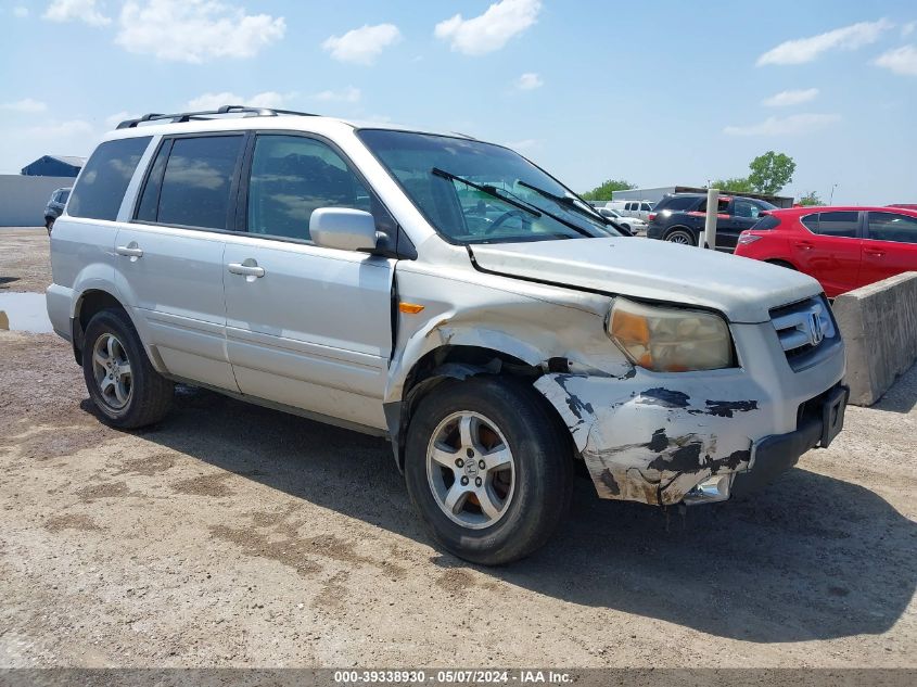 2007 Honda Pilot Ex-L VIN: 5FNYF18687B017401 Lot: 39338930