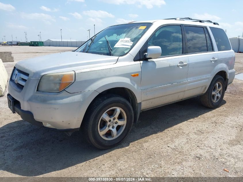 2007 Honda Pilot Ex-L VIN: 5FNYF18687B017401 Lot: 39338930