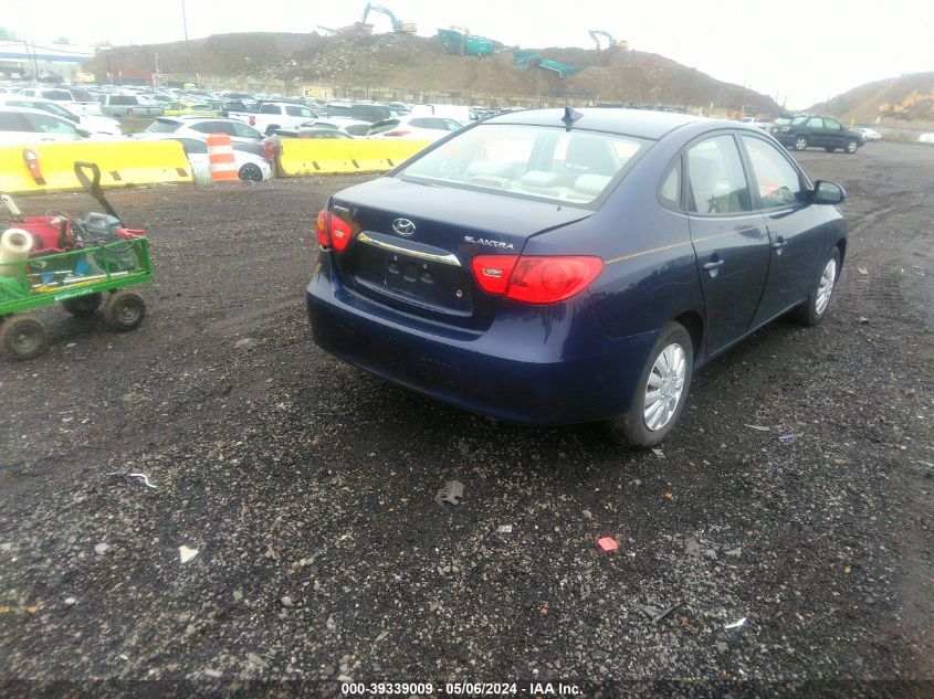 2010 Hyundai Elantra Blue/Gls/Se VIN: KMHDU4AD9AU858782 Lot: 39339009