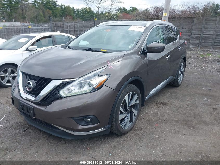 2016 Nissan Murano Platinum VIN: 5N1AZ2MH6GN142321 Lot: 39339012