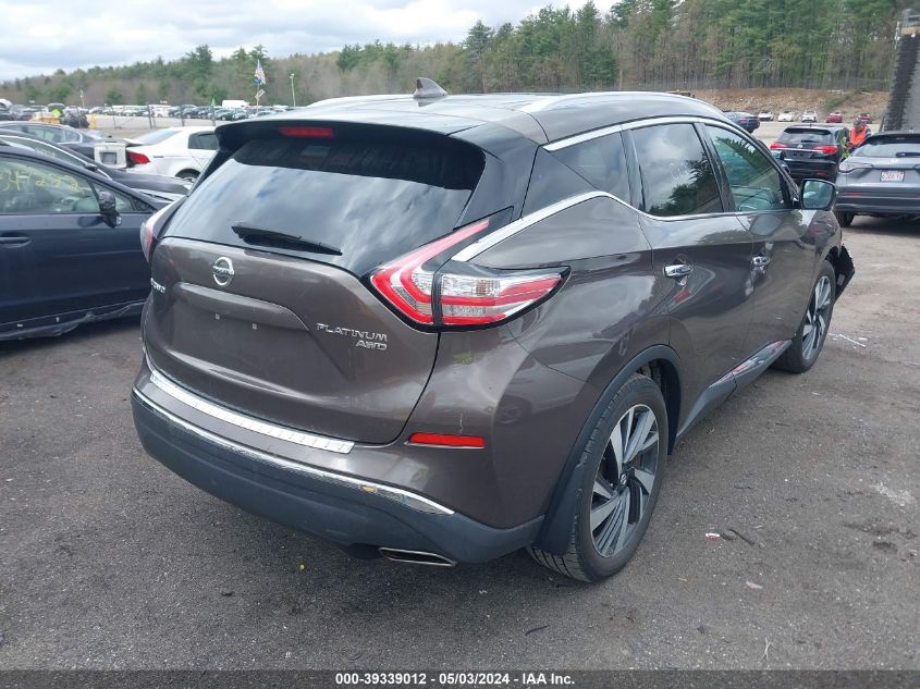 2016 Nissan Murano Platinum VIN: 5N1AZ2MH6GN142321 Lot: 39339012