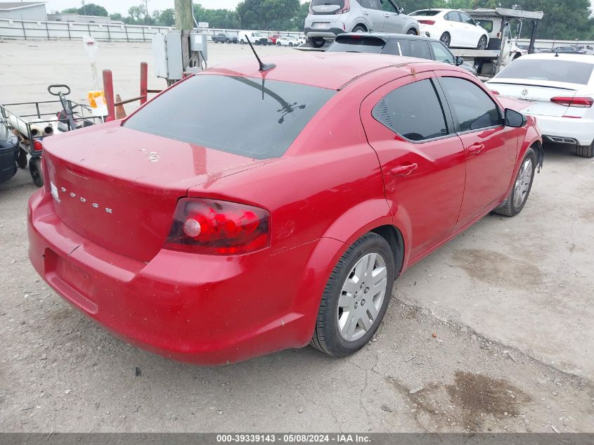 2013 Dodge Avenger Se VIN: 1C3CDZAB5DN541550 Lot: 39339143