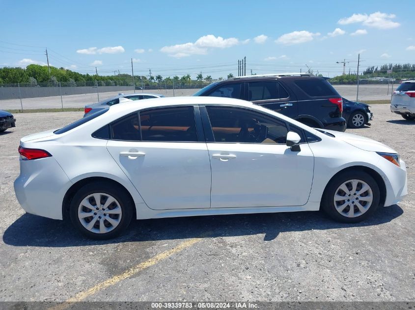 2020 Toyota Corolla Le VIN: JTDEPRAE2LJ025139 Lot: 39339783