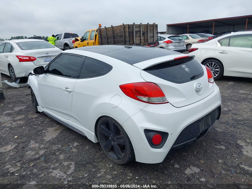 2014 Hyundai Veloster Turbo W/Black VIN: KMHTC6AE5EU208839 Lot: 39339955
