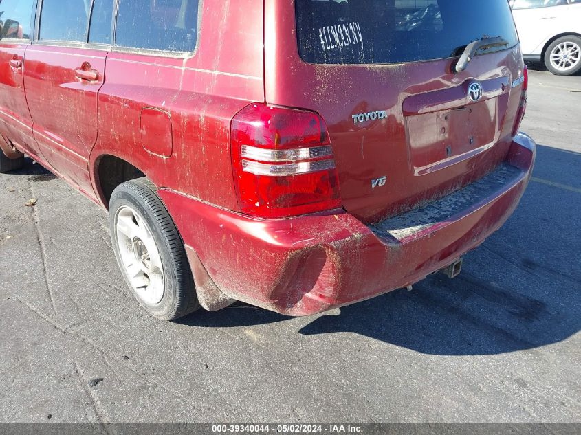 2001 Toyota Highlander V6 VIN: JTEGF21A910025749 Lot: 39340044