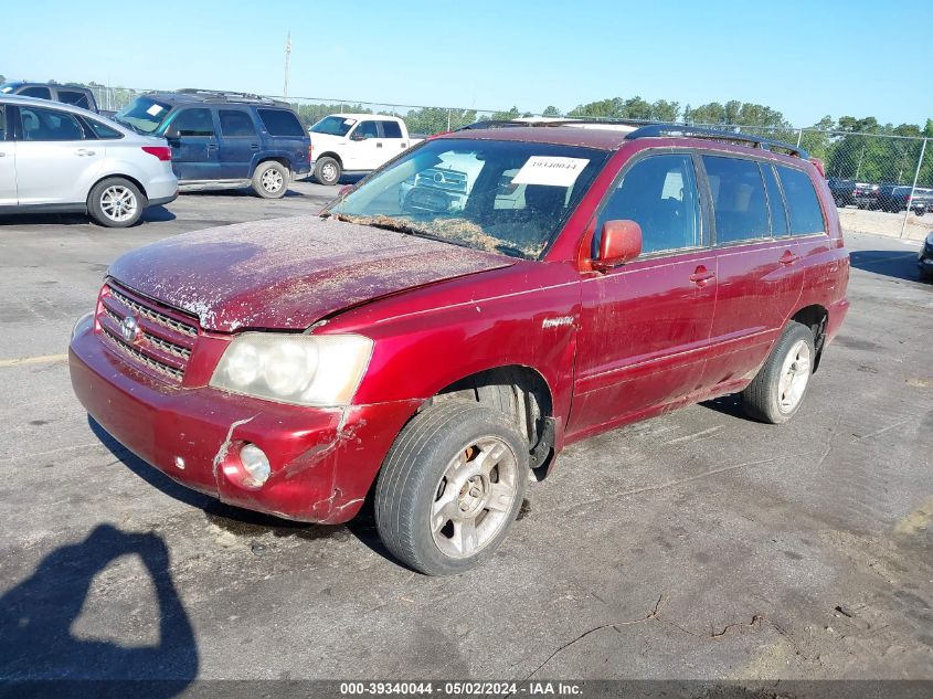 2001 Toyota Highlander V6 VIN: JTEGF21A910025749 Lot: 39340044