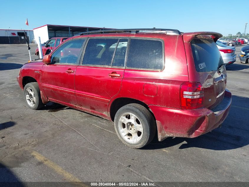 2001 Toyota Highlander V6 VIN: JTEGF21A910025749 Lot: 39340044