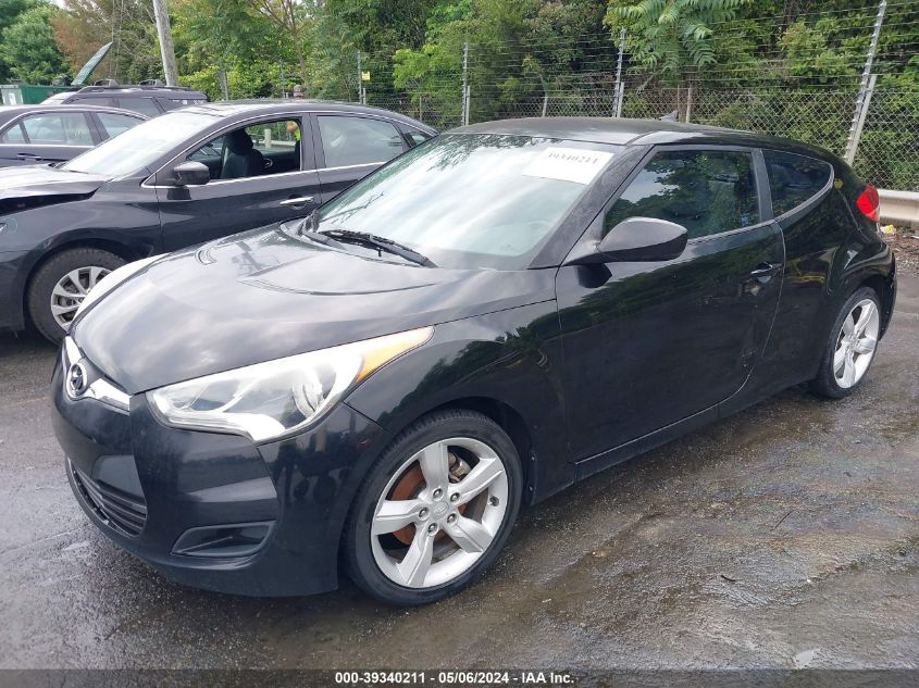 2012 Hyundai Veloster Base W/Gray VIN: KMHTC6AD3CU051445 Lot: 39340211