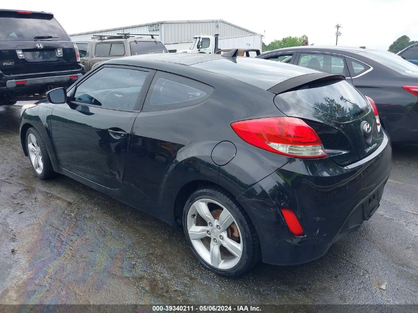 2012 Hyundai Veloster Base W/Gray VIN: KMHTC6AD3CU051445 Lot: 39340211