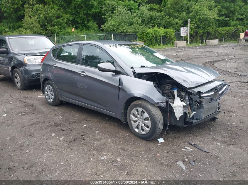 2015 Hyundai Accent Gs VIN: KMHCT5AE7FU225296 Lot: 39340541