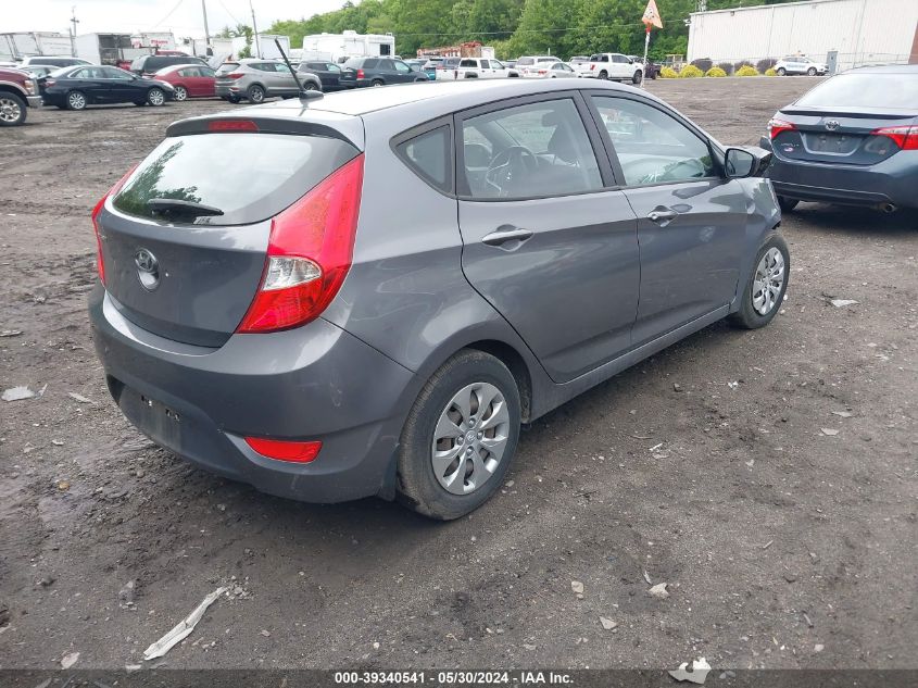 2015 Hyundai Accent Gs VIN: KMHCT5AE7FU225296 Lot: 39340541