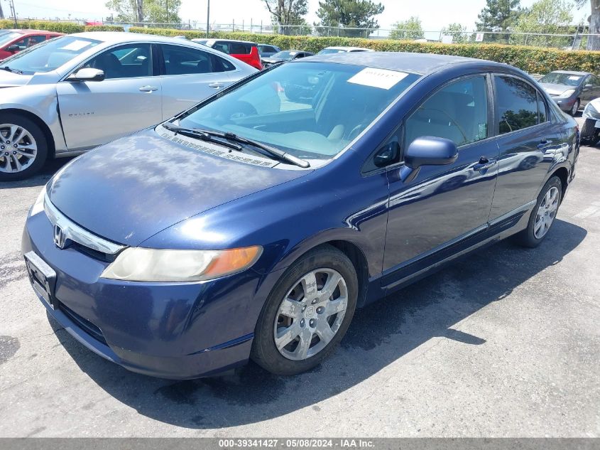 2008 Honda Civic Lx VIN: JHMFA16538S001710 Lot: 39341427