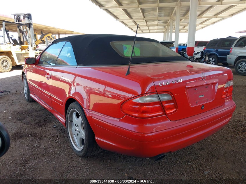 2000 Mercedes-Benz Clk 430 VIN: WDBLK70GXYT038096 Lot: 39341630