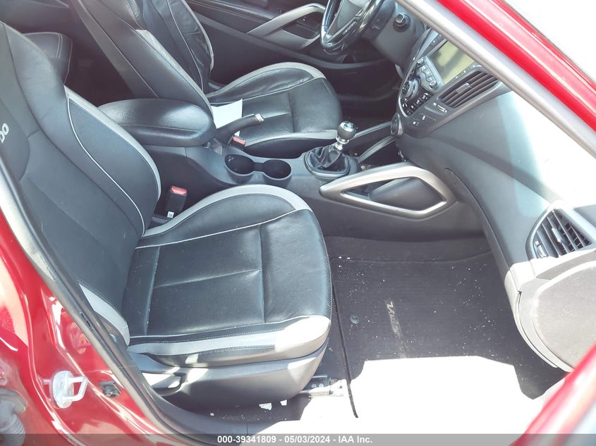 2014 Hyundai Veloster Turbo W/Black VIN: KMHTC6AE9EU199336 Lot: 39341809
