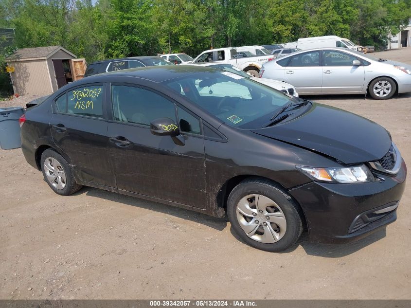 2013 Honda Civic Lx VIN: 19XFB2F55DE027596 Lot: 39342057