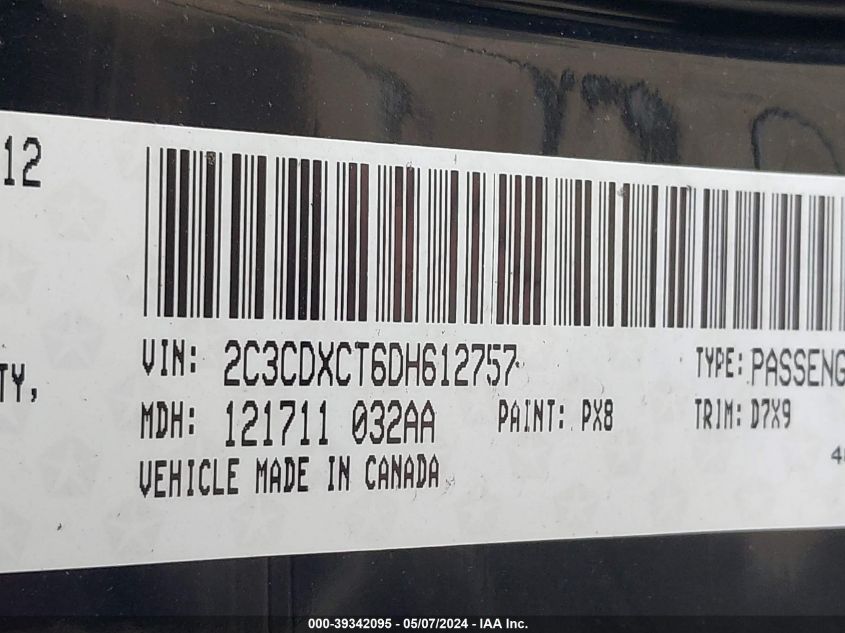 2013 DODGE CHARGER ROAD/TRACK - 2C3CDXCT6DH612757