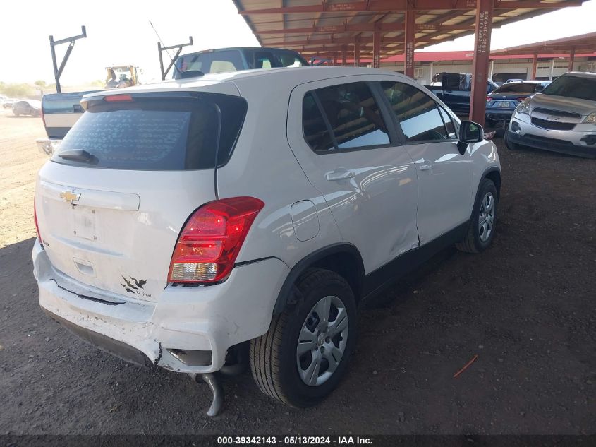 2017 Chevrolet Trax Ls VIN: 3GNCJKSB2HL234523 Lot: 39342143