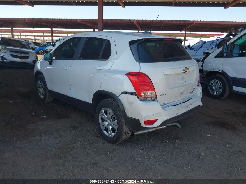 2017 Chevrolet Trax Ls VIN: 3GNCJKSB2HL234523 Lot: 39342143