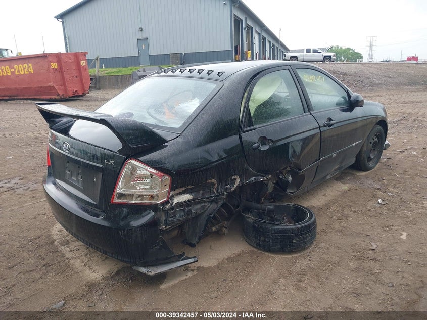 2009 Kia Spectra Lx VIN: KNAFE221895650575 Lot: 39342457