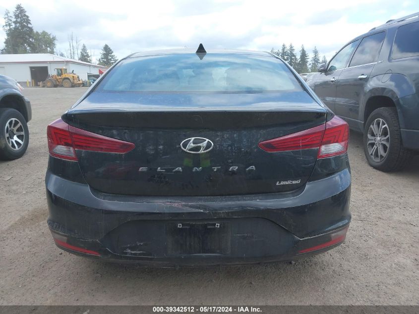 2019 Hyundai Elantra Limited VIN: 5NPD84LF3KH456467 Lot: 39342512