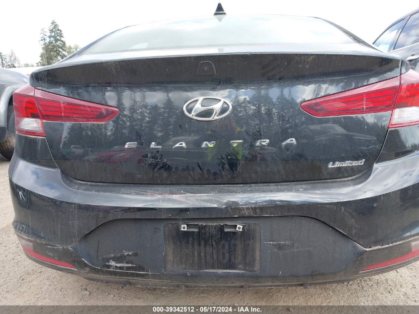 2019 Hyundai Elantra Limited VIN: 5NPD84LF3KH456467 Lot: 39342512